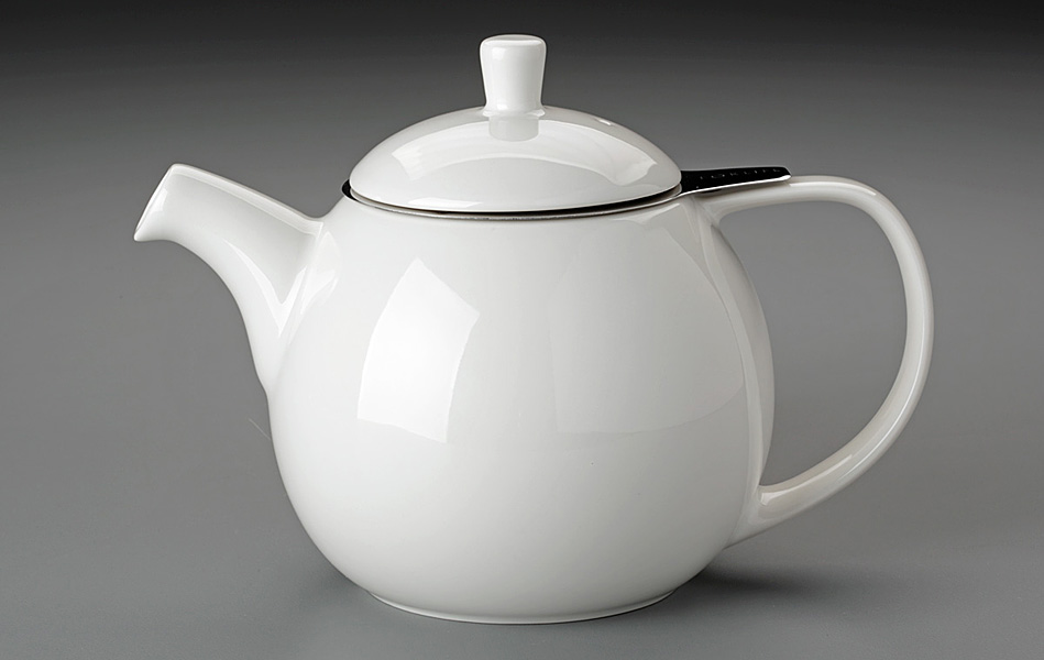 For Life Curve Teapot (White)