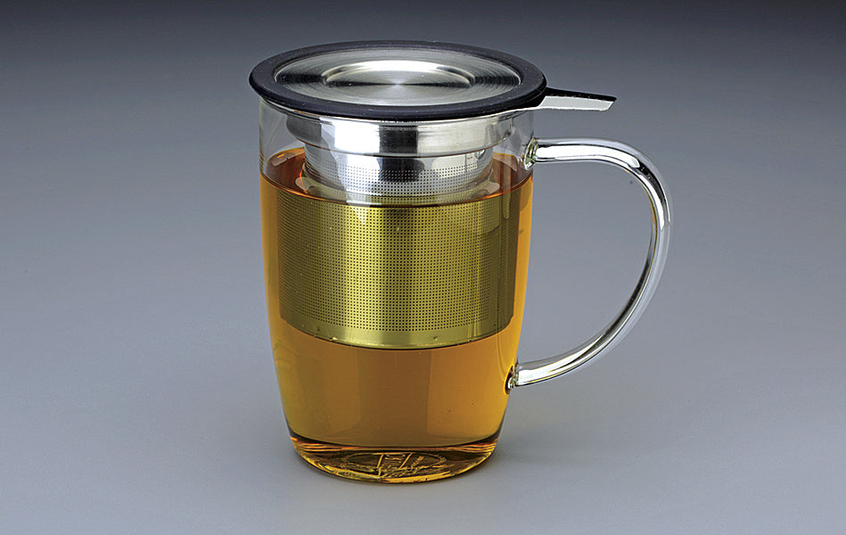 16 oz. New Leaf Glass Tea Mug