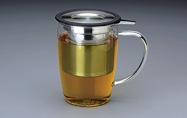 16 oz. New Leaf Glass Tea Brewing Mug