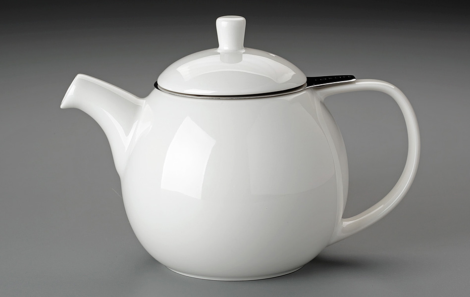 For Life 24 oz. Curve Teapot (White)